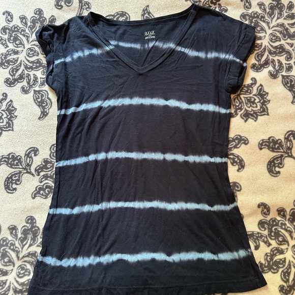 Navy and Blue Striped Women's Tee - Picture 1 of 3